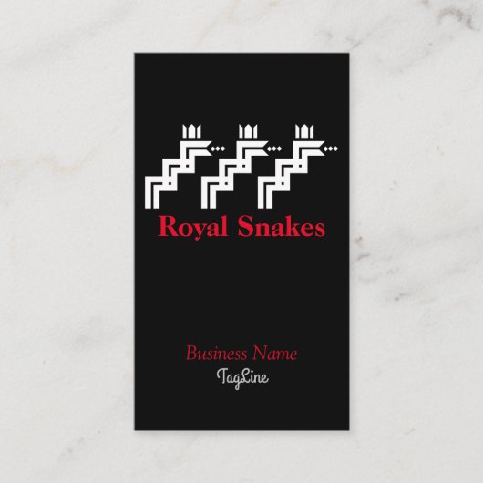 Triple Royal Snakes Visitenkarte (Vorderseite)
