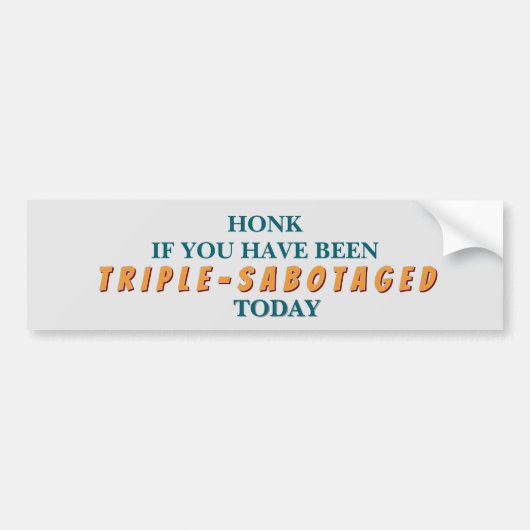 Triple Sabotage Bumper Dticker Autoaufkleber (Vorne)