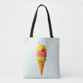 Triple Scoop Delight - Ice Cream All-over Tote Bag Tasche (Vorderseite)