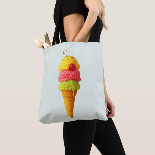 Triple Scoop Delight - Ice Cream All-over Tote Bag Tasche (Von Nahem)