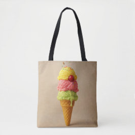 Triple Scoop Delight - Ice Cream All-over Tote Bag Tasche