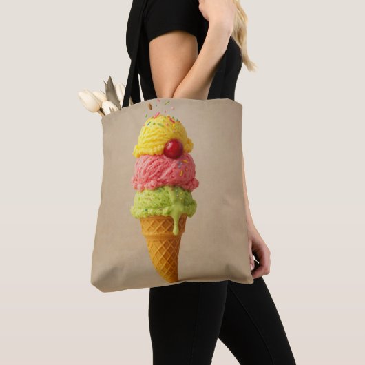Triple Scoop Delight - Ice Cream All-over Tote Bag Tasche (Von Nahem)