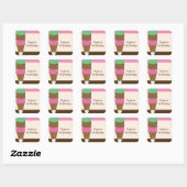 Triple Scoop Ice Cream Birthday Party Sticker (Blatt)
