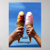 Triple Scoop Ice Cream Cones Poster (Vorne)