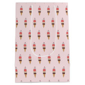 Triple Scoop Ice Creme Cone Mittlere Geschenktüte (Rückseite)