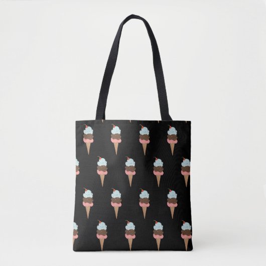 Triple Scoop Ice Creme Tote Bag Tasche (Vorderseite)