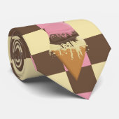 Triple-Scoop Neapolitan Ice Cream Cone Necktie Krawatte (Gerollt)