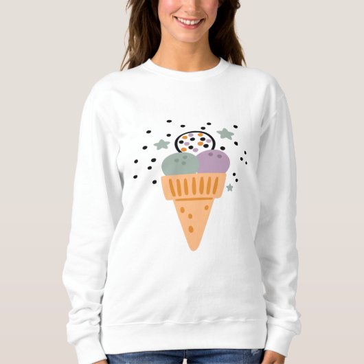 Triple Scoop Rainbow Ice Creme Sweatshirt (Vorderseite)