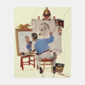 Triple Self-Portrait Fleecedecke (Vorderseite)