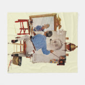 Triple Self-Portrait Fleecedecke (Vorderseite (Horizontal))