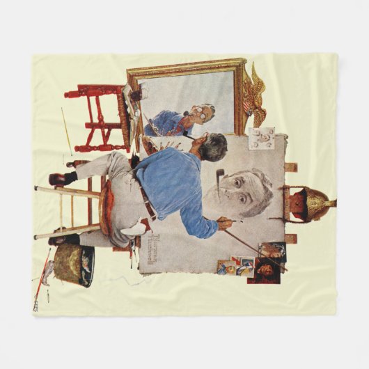 Triple Self-Portrait Fleecedecke (Vorderseite (Horizontal))