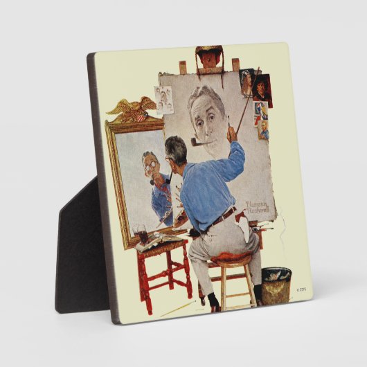 Triple Self-Portrait Fotoplatte (Vorderseite)