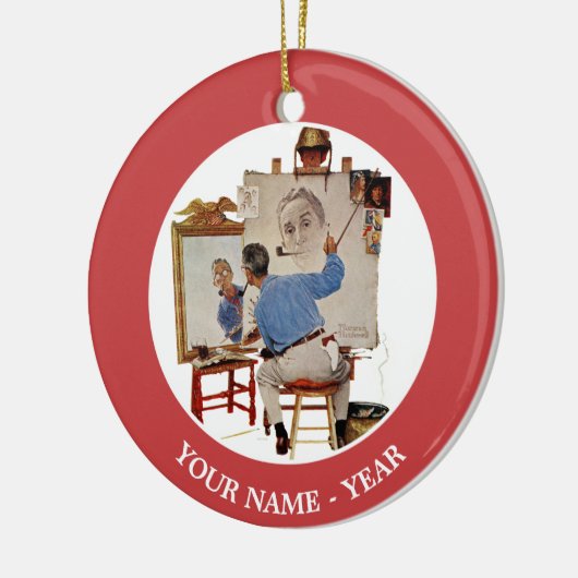 Triple Self-Portrait Keramik Ornament (Links)