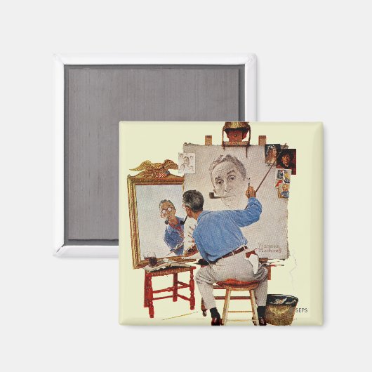 Triple Self-Portrait Magnet (Vorderseite/Rückseite)