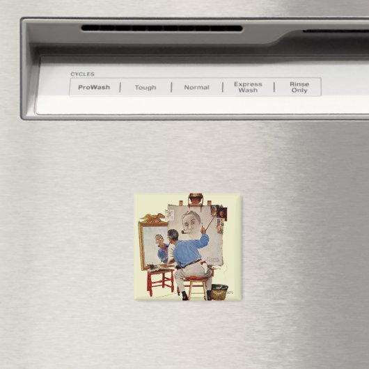 Triple Self-Portrait Magnet (In Situ (Geschirrspüler))