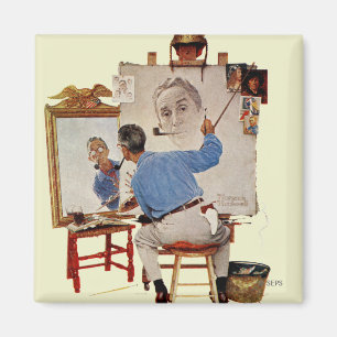 Triple Self-Portrait Magnet