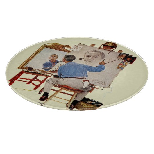 Triple Self-Portrait Schneidebrett (Ecke)