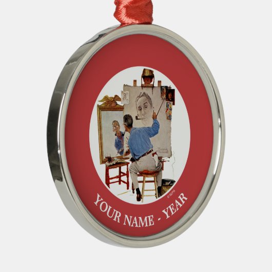 Triple Self-Portrait Silbernes Ornament (Rechts)