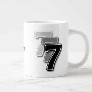 Triple Seven Grafik – Minimalistische Moderne Kuns Jumbo-Tasse