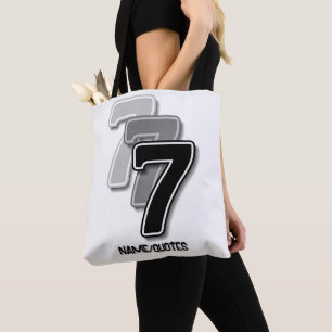 Triple Seven Grafik – Minimalistische Moderne Kuns Tasche