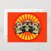 Triple Skulls Postkarte (Vorne/Hinten)