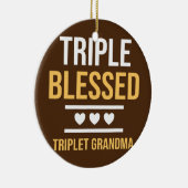 Triple Snock Triole Oma Grandkids Funny Keramik Ornament (Rechts)