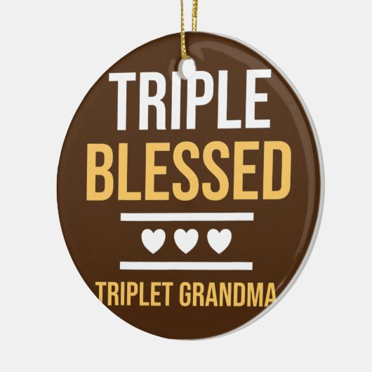 Triple Snock Triole Oma Grandkids Funny Keramik Ornament (Links)
