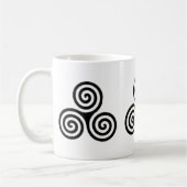 Triple Spiral Celtic Design Tasse (Links)