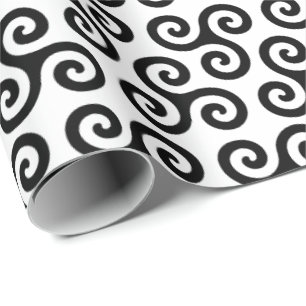 Triple Spiral Celtic triskele Symbol Pattern Geschenkpapier
