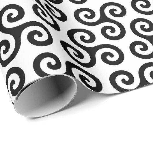 Triple Spiral Celtic triskele Symbol Pattern Geschenkpapier (Rolleneckpunkt)