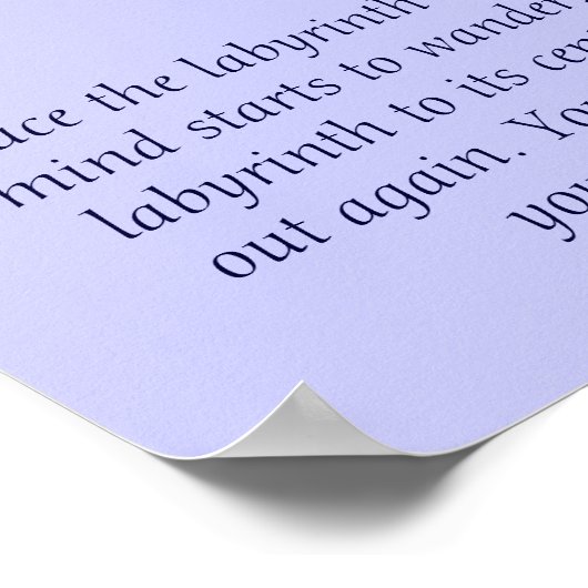 Triple Spiral Finger Labyrinth. Poster (Ecke)