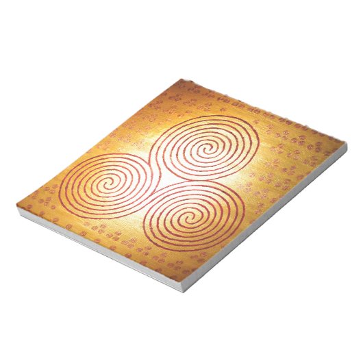 Triple Spiral Labyrinth Notizblock (Rotiert)