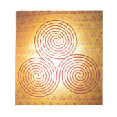 Triple Spiral Labyrinth Notizblock (Vorderseite)