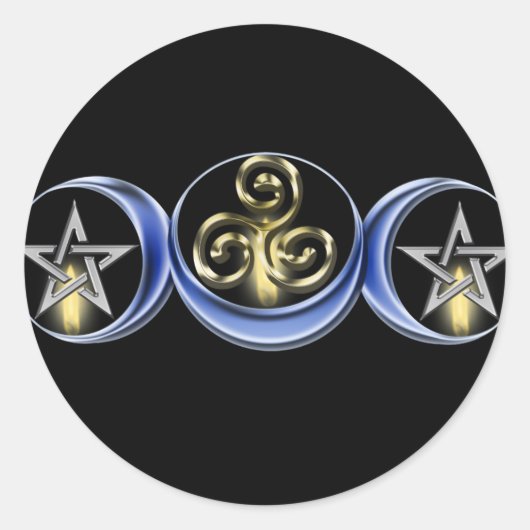 Triple Spiral Lunar Moon Sticker (Vorderseite)