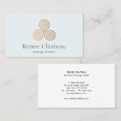 Triple Spiral oder Celtic Triskele Symbol Visitenkarte (Vorne/Hinten)