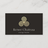 Triple Spiral oder Celtic Triskele Symbol Visitenkarte (Vorderseite)