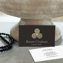 Triple Spiral oder Celtic Triskele Symbol Visitenkarte