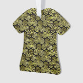 Triple Spiralgold Schwarzer Hintergrund Ornament (Vorderseite)