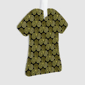Triple Spiralgold Schwarzer Hintergrund Ornament (Vorderseite)
