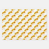 Triple Sunflower Fotografie Herzmuster Geschenkpapier Set (Vorderseite 2)