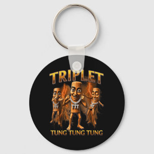 Triple T Tung Tung Tung Sahur Memes für Jungen Kin Schlüsselanhänger