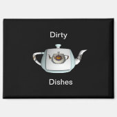 Triple Teapots Dirty Geschirr Geschirrspülmaschine Magnet (Vorderseite)