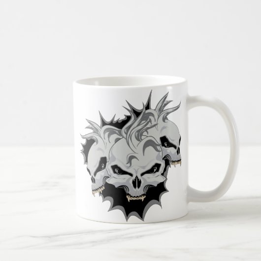 Triple Terror Skulls Kaffeetasse (Rechts)