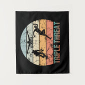Triple Threat - Triathlet Wandteppich (Vorderseite)