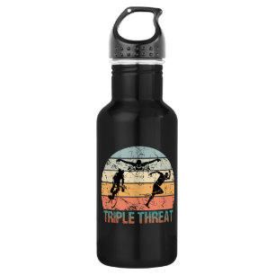 Triple Threat - Triathlon Athlete Edelstahlflasche