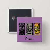Triple Tiki Skulpturen Thunder_Cove Button (Vorne & Hinten)