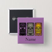 Triple Tiki Skulpturen Thunder_Cove Button (Vorne & Hinten)