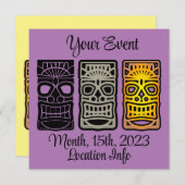 Triple Tiki Skulpturen Thunder_Cove Einladung (Vorne/Hinten)