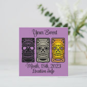 Triple Tiki Skulpturen Thunder_Cove Einladung (Stehend Vorderseite)