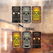 Triple Tiki Skulpturen Thunder_Cove Fensteraufkleber (Blatt 2)